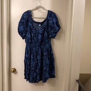 Flowery Navy blue Old Navy dress